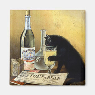 Das französische Poster "absinthe bourgeois" von R Magnet