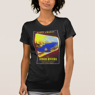 Das Französische Riviera Vintage-Reiseposter T-Shirt