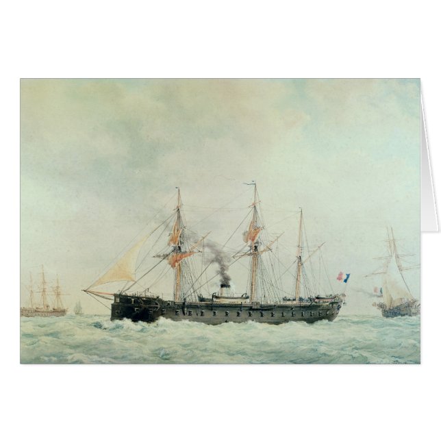 Das französische Schlachtschiff, "La Gloire", 1880 (Vorderseite (Horizontal))