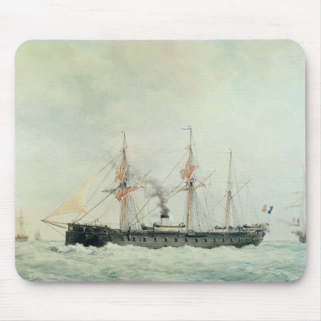 Das französische Schlachtschiff, "La Gloire", 1880 Mousepad (Vorne)