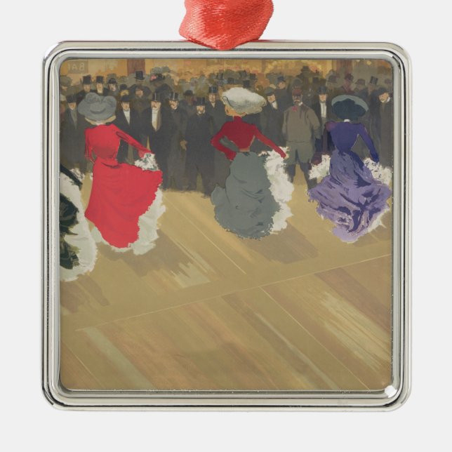 Das Frauen-Tanzen Können-Kann Silbernes Ornament (Vorne)