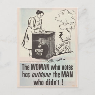 Das Frauenwahlrecht - Vintage Postkarte