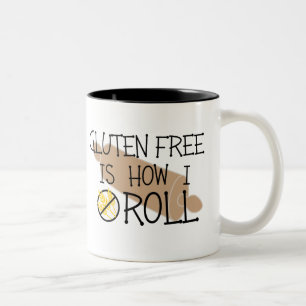 Das freie Gluten ist, wie ich kein Weizen-Symbol Zweifarbige Tasse