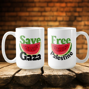 Das freie Palästina im Wassermelonen Rette Gaza Kaffeetasse