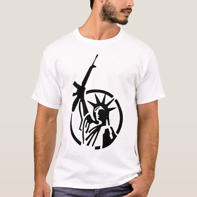 Das Freiheitsstatue ein AR-15 halten up hoch! T-Shirt (Vorderseite)
