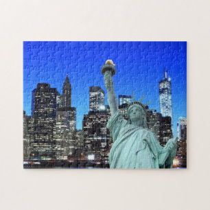 Das Freiheitsstatue und NYC Skyline Puzzle