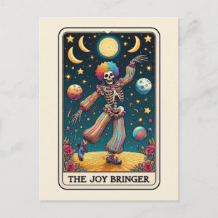 Das Freude bringende Tarot-Kunst Regenbogen Clown  Postkarte