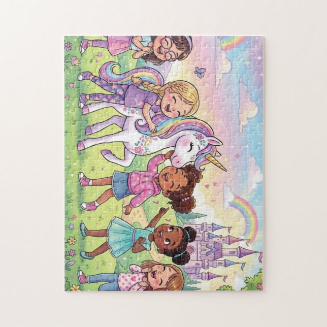 Das Freunde-Puzzle vom magischen Schloss Puzzle (Vertikal)
