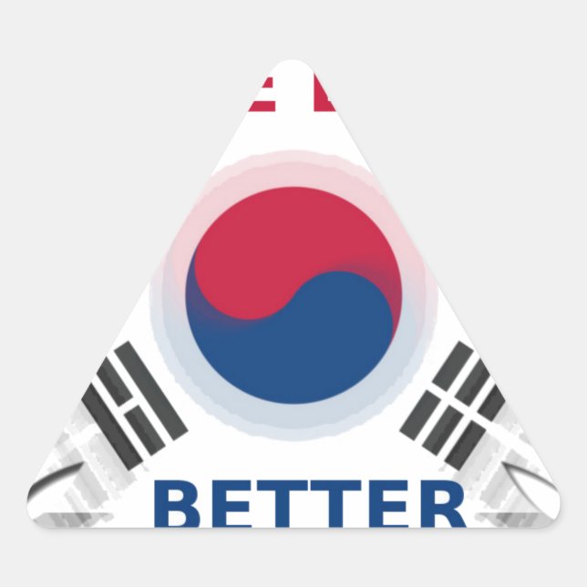 Das freundliche koreanische Design "Have a Nice Da Dreieckiger Aufkleber (Vorderseite)