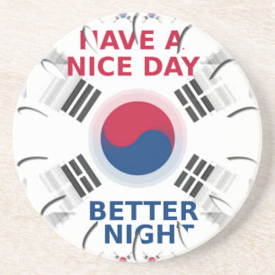Das freundliche koreanische Design "Have a Nice Da Untersetzer