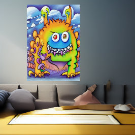 Das freundliche Monster | AI Art Poster