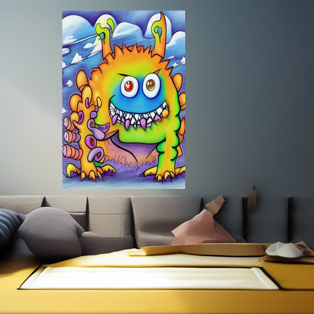 Das freundliche Monster | AI Art Poster (Von Creator hochgeladen)