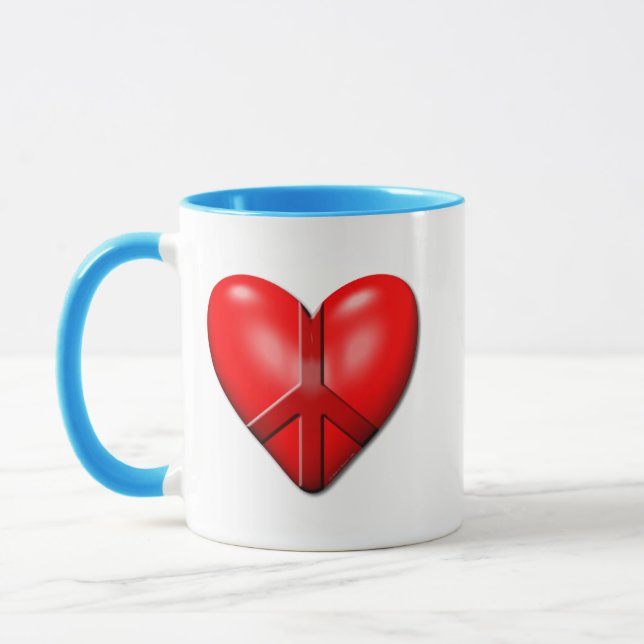 Das Friedensherz Tasse (Links)
