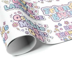 Das Friendsgiving-Fest-Einwickelpapier Geschenkpapier
