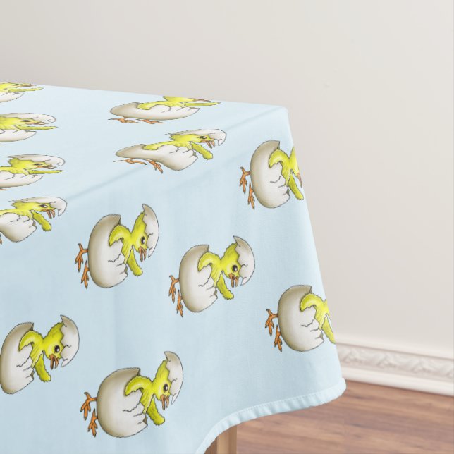 Das frisch gepeitschte Osterkätzchen Tischdecke (Beispiel)