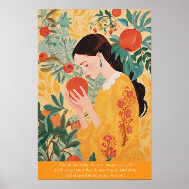 Das frische Granatapfel Poster (Vorne)