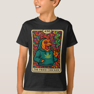 Das frittierte Hühnchen Funny Stoner Weed rauchend T-Shirt