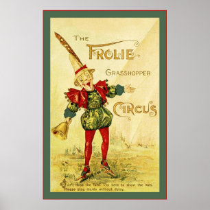 Das Frolie Heuschrecken-Zirkus ~ Vintag Poster
