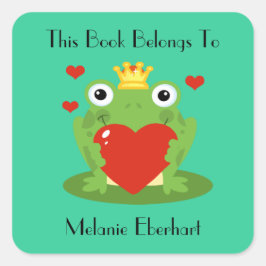 Das Froschprinz-Buchzeichen Quadratischer Aufkleber