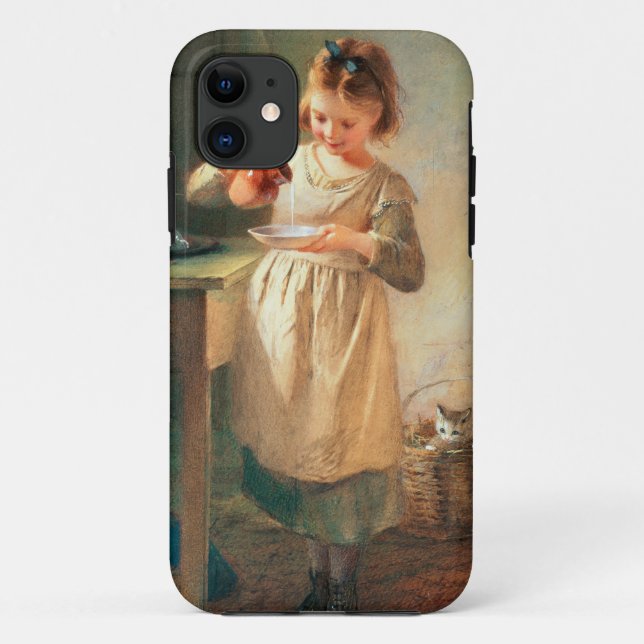 Das Frühstück der Miezekatze Case-Mate iPhone Hülle (Rückseite)