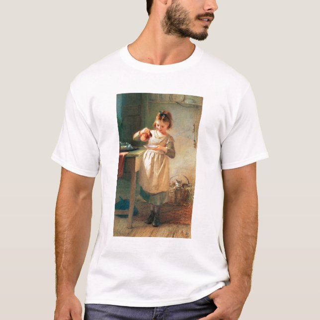 Das Frühstück der Miezekatze T-Shirt (Vorderseite)