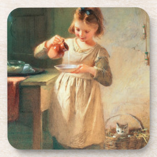 Das Frühstück der Miezekatze Untersetzer