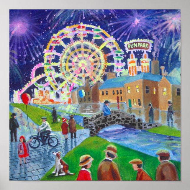 das FunFair Ölgemälde Gordon Bruce art Poster (Vorne)