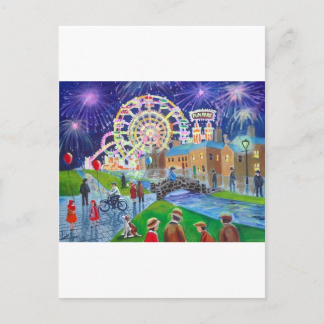 das FunFair Ölgemälde Gordon Bruce art Postkarte (Vorderseite)