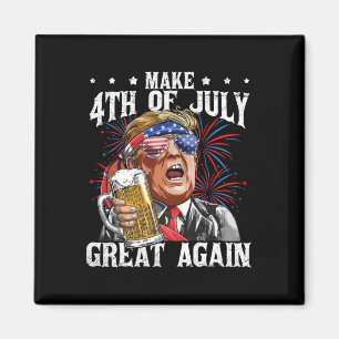 Das Funny Drinking Bierteam macht 4. Juli Großes J Magnet