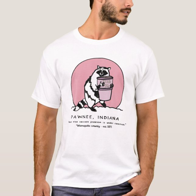 Das Funny Pawnee-Racoon-Problem befindet sich unte T-Shirt (Vorderseite)