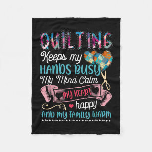 Das Funny Quilting Quilting Behalte mir die Hände  Fleecedecke
