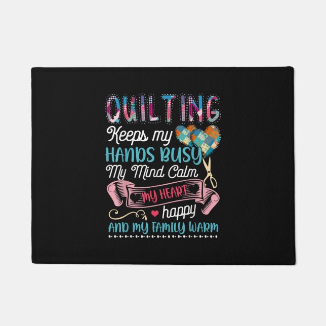Das Funny Quilting Quilting Behalte mir die Hände  Fußmatte (Vorderseite)
