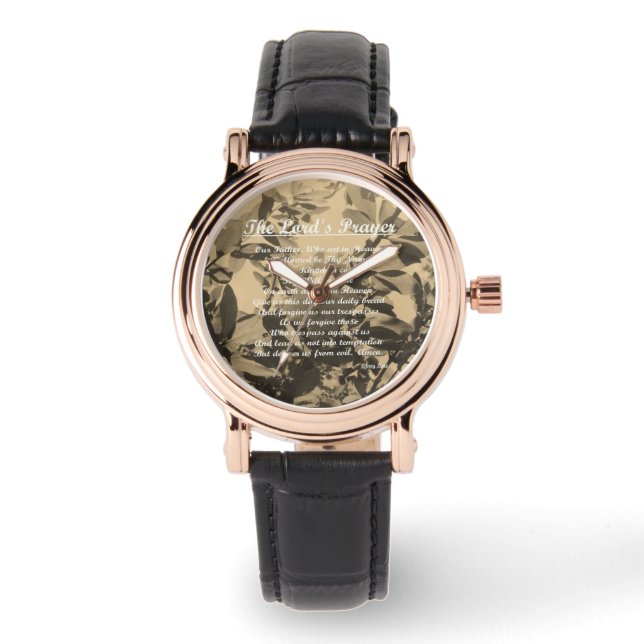 Das Fürstgebet Vintag Armbanduhr (Vorderseite)