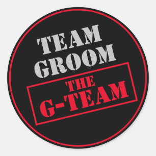Das G-Team Team Groom Runder Aufkleber