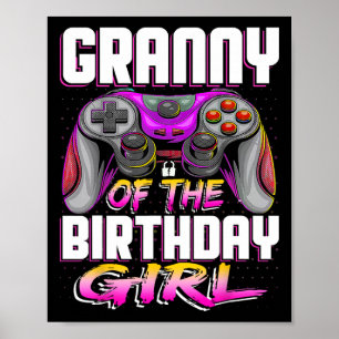 Das Gamer Girl Matching Video Game zum Geburtstag Poster