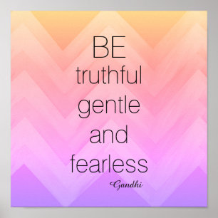 Das Gandhi Zitatplakat, das Zickzack ist, ist Poster