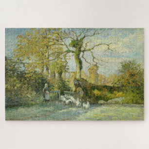 Das Gänsemädchen in Montfoucault (Weißer Frost) 18 Puzzle