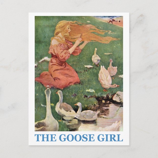 Das Gänsemädchen Postkarte (Vorderseite)