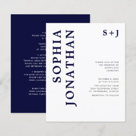 Das ganze Budget in einem Navy Blue Wedding
