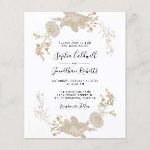 Das ganze Budget in einem Vintagen Blumenzettel