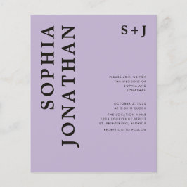 Das ganze Budget in einer kühlen Typografie-Hochze