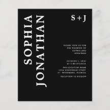 Das ganze Budget in einer kühlen Typografie-Hochze