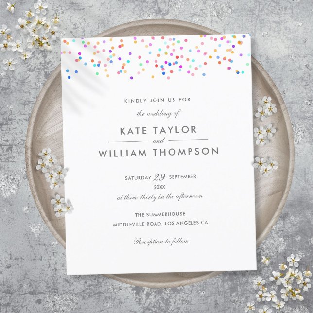 Das ganze Budget in einer Rainbow-Hochzeit (Budget All In One Rainbow Wedding Invitation)
