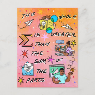 Das Ganze ist größer als die Summe seiner Teile '2 Postkarte
