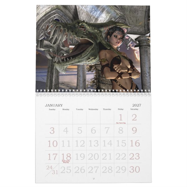 Das ganze Jahr Halloween 2015 Kalender (Jan 2027)