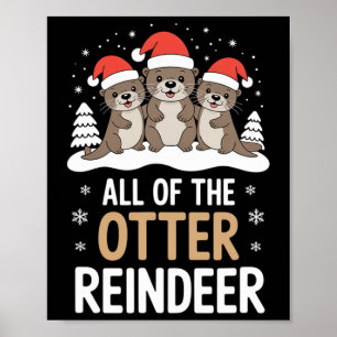 Das ganze Niedliche Weihnachtsfest der Otter-Renti Poster