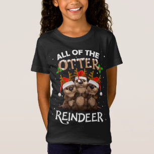 Das ganze Otter Rentier Weihnachtsfest Niedlich T-Shirt