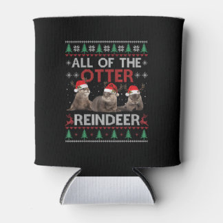 Das ganze Otter Rentier Weihnachtskraut Dosenkühler