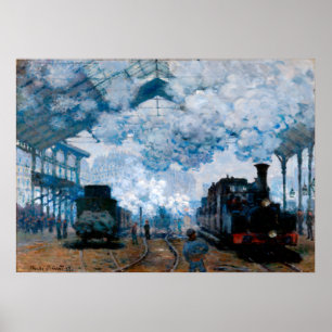 Das Gare Saint-Lazare von Claude Monet Poster