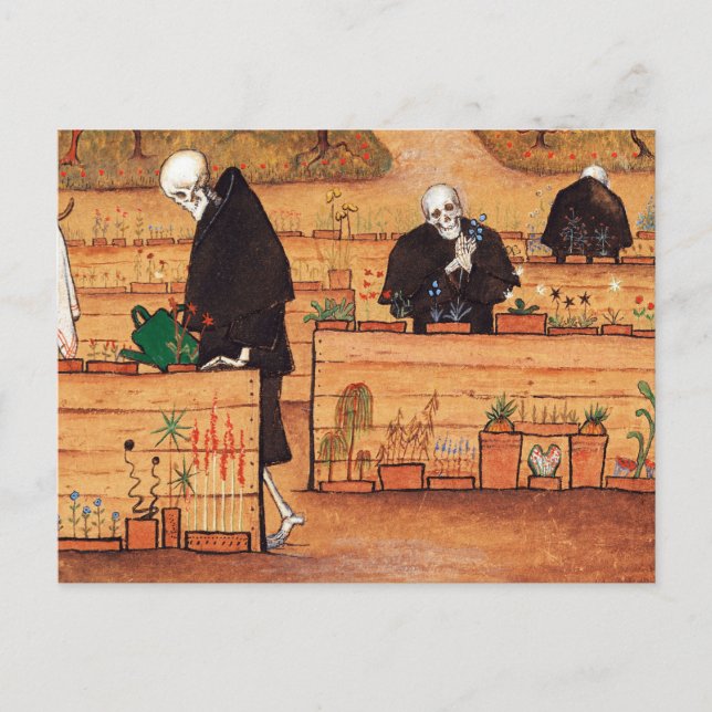 Das Gartenbild von Hugo Simberg Postkarte (Vorderseite)